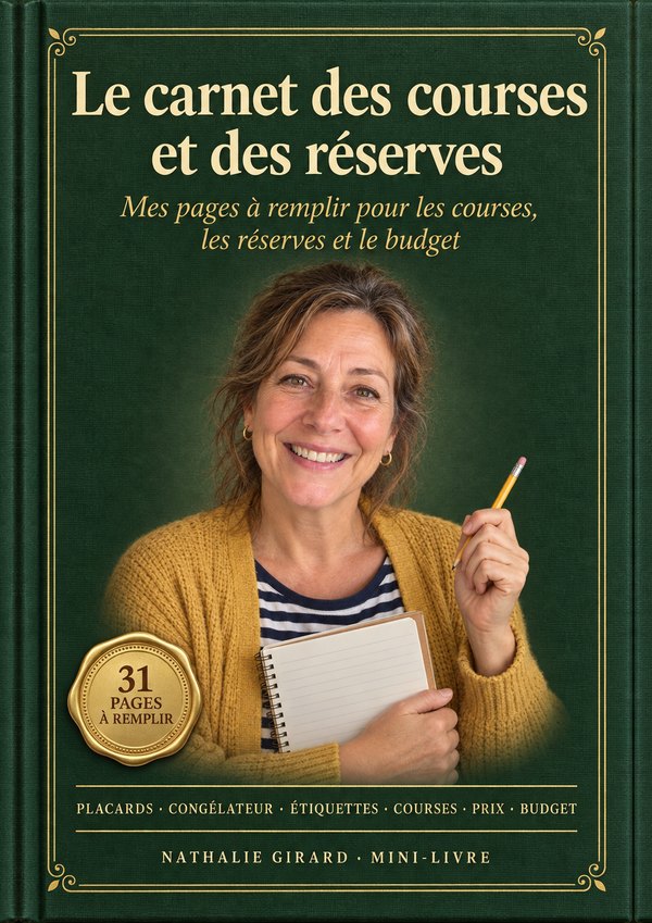 Le carnet des courses et des réserves couverture du mini-livre